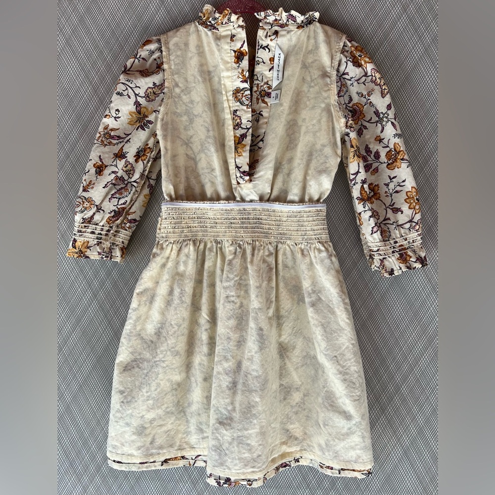 Janie and Jack - Floral cream Smocked cotton Dress - Size 5 - Picture 7 of 8